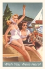 Image for Vintage Journal Women in a Speedboat Travel Poster