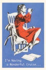 Image for Vintage Journal Woman on Chair With Binoculars Postcard