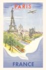 Image for Vintage Journal Airplane Flying over Paris, France