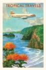 Image for Vintage Journal Plane Over Cliffs Travel Poster