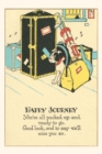 Image for Vintage Journal Crying Dog Amid Luggage