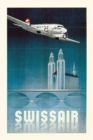 Image for Vintage Journal Airline Flying Over a Bridge Travel Poster