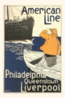 Image for Vintage Journal American Ocean Liner Travel Poster