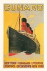 Image for Vintage Journal Cunard Line with Yellow Background Travel Poster