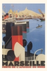 Image for Vintage Journal Ships in Marseille, France Travel Poster