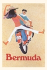 Image for Vintage Journal Couple on Bike in Bermuda Travel Poster