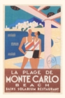 Image for Vintage Journal Monte Carlo Beach Travel Poster