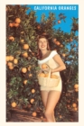 Image for The Vintage Journal Woman with Oranges in Basket, California