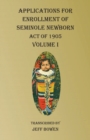 Image for Applications For Enrollment of Seminole Newborn Volume I