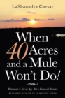 Image for When 40 Acres and a Mule Won&#39;t Do! : Retirement Is Not an Age, but a Financial Number