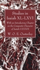 Image for Studies in Isaiah XL-LXVI