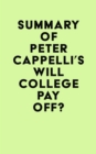 Image for Summary of Peter Cappelli&#39;s Will College Pay Off?
