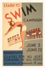 Image for Vintage Journal Learn to Swim Poster