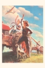 Image for Vintage Journal Farmer and Son Waving to Airplane