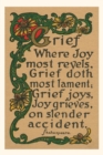 Image for Vintage Journal Shakespeare Quote on Grief, Joy