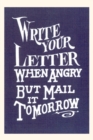 Image for Vintage Journal Write Your Letter When Angry, Advice