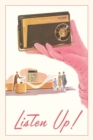 Image for Vintage Journal Listen Up, Gloved Hand with Transistor Radio
