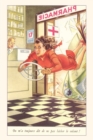 Image for Vintage Journal Woman Flying into Pharmacy with Steering Wheel