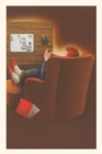 Image for Vintage Journal Man in Slippers Watching TV Baseball