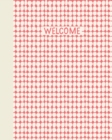 Image for Welcome : Vacation Rental Home Guest Information and Guide Book for Property Owners to Customize Whimsical Abstract Line Drawing Pattern Cover Design in Red and White