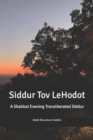 Image for Shabbat Evening Transliterated Siddur (Hebrew Edition) : Siddur Tov leHodot