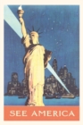 Image for Vintage Journal Statue of Liberty Travel Poster &#39;See America&#39;