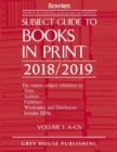 Image for Subject Guide to Books In Print, 2018/19