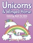 Image for Unicorns &amp; Winged Horse Coloring Book For Girls - Coloring Books 7 Year Old Girl Editon