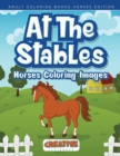 Image for At The Stables, Horses Coloring Images - Adult Coloring Books Horses Edition