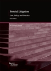 Image for Pretrial Litigation, Law, Policy and Practice