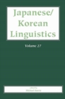 Image for Japanese/Korean Linguistics Volume 27