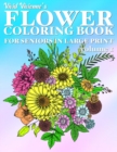 Image for Flower Coloring Book For Seniors In Large Print