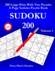 Image for Sudoku 200 : 200 Large Print With Two Puzzles A Page Sudoku Puzzle Book