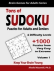 Image for Tons of Sudoku Puzzles for Adults &amp; Seniors : Keep Your Brain Young: : 1008 from Very Easy to Extreme Puzzles