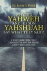 Image for Why Did Yahweh and His Son Yahshuah Say What They Said?: A Who&#39;s Who That May Change the Way We Look at Eschatology