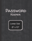 Image for Password Keeper Large Size : 8&quot;x 10&quot; Alphabetical password internet organizer with a Black cover