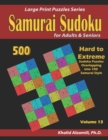 Image for Samurai Sudoku for Adults &amp; Seniors : 500 Hard to Extreme Sudoku Puzzles Overlapping into 100 Samurai Style