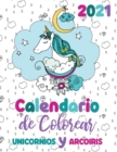 Image for 2021 Calendario de Colorear unicornios y arcoiris