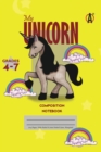 Image for My Unicorn Primary Composition 4-7 Notebook, 102 Sheets, 6 x 9 Inch Yellow Cover