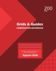 Image for Grids and Guides Square Grid, Quad Ruled, Composition Notebook, 100 Sheets, Large Size 8 x 10 Inch Red Cover
