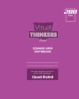 Image for Visual Thinkers (Lite) Square Grid, Quad Ruled, Composition Notebook, 100 Sheets, Large Size 8 x 10 Inch Purple Cover