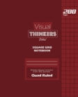 Image for Visual Thinkers Square Grid, Quad Ruled, Composition Notebook, 100 Sheets, Large Size 8 x 10 Inch Red Cover