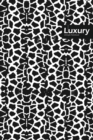 Image for Luxury Lifestyle, Animal Print, Write-in Notebook, Dotted Lines, Wide Ruled, Medium Size 6 x 9 Inch, 288 Pages (Black)