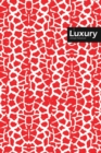 Image for Luxury Lifestyle, Animal Print, Write-in Notebook, Dotted Lines, Wide Ruled, Medium Size 6 x 9 Inch, 288 Pages (Red)