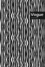 Image for Vogue Lifestyle, Animal Print, Write-in Notebook, Dotted Lines, Wide Ruled, Medium Size 6 x 9 Inch, 144 Sheets (Black)