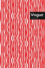 Image for Vogue Lifestyle, Animal Print, Write-in Notebook, Dotted Lines, Wide Ruled, Medium Size 6 x 9 Inch, 144 Sheets (Red)
