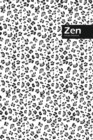 Image for Zen Lifestyle, Animal Print, Write-in Notebook, Dotted Lines, Wide Ruled, Medium Size 6 x 9 Inch (Black)