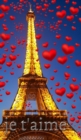Image for je t&#39;aime Eiffel Tower red hearts creative blank journal
