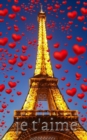 Image for je t&#39;aime Eiffel Tower red hearts creative blank journal
