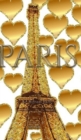 Image for Paris gold glitter Hearts eiffel Tower creative blank journal : Paris gold eiffel Tower creative blank journal